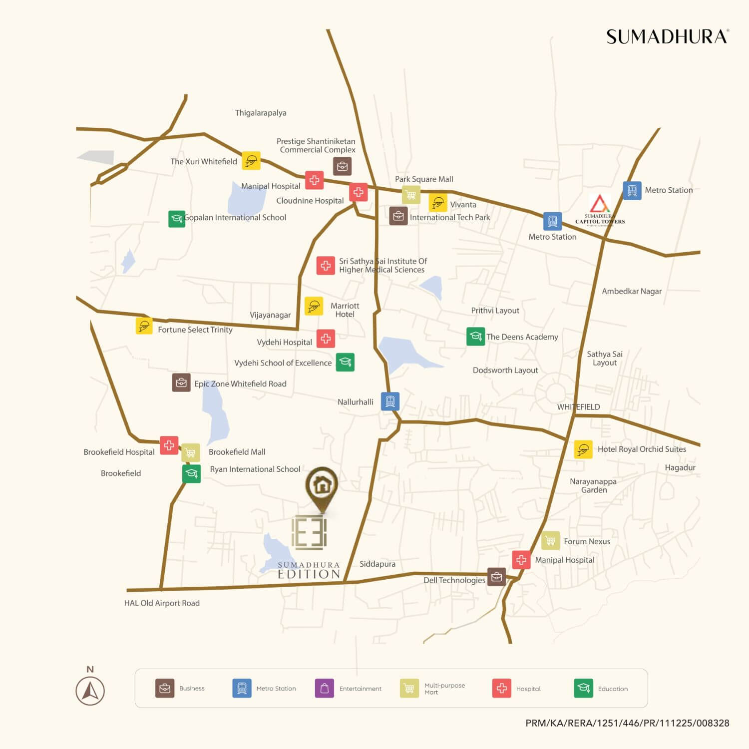Sumadhura Edition Whitefield Location Map